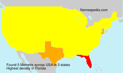 Surname Merrette in USA Surname Merrette in USA