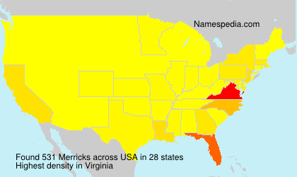 Surname Merricks in USA Surname Merricks in USA