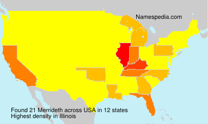 Surname Merrideth in USA Surname Merrideth in USA