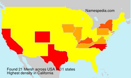 Surname Mersh in USA Surname Mersh in USA