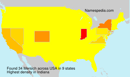 Surname Mersich in USA Surname Mersich in USA
