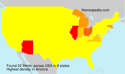 Surname Mertic in USA Surname Mertic in USA