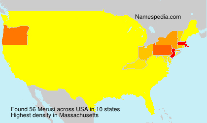Surname Merusi in USA Surname Merusi in USA