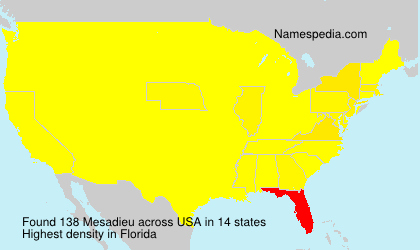 Surname Mesadieu in USA Surname Mesadieu in USA