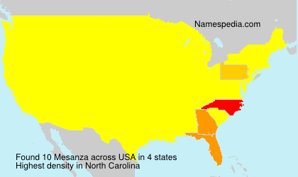 Surname Mesanza in USA Surname Mesanza in USA