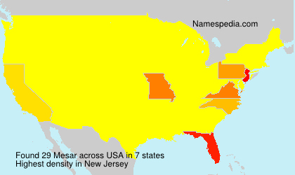 Surname Mesar in USA Surname Mesar in USA
