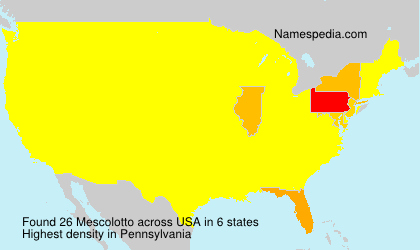 Surname Mescolotto in USA Surname Mescolotto in USA