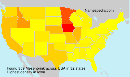 Surname Mesenbrink in USA Surname Mesenbrink in USA