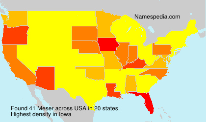 Surname Meser in USA Surname Meser in USA