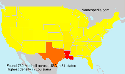 Surname Meshell in USA Surname Meshell in USA
