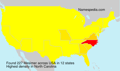 Surname Mesimer in USA Surname Mesimer in USA
