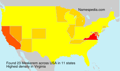 Surname Meskerem in USA Surname Meskerem in USA