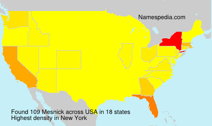 Surname Mesnick in USA Surname Mesnick in USA
