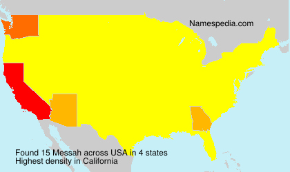 Surname Messah in USA Surname Messah in USA