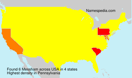 Surname Messham in USA Surname Messham in USA