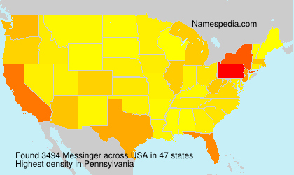 Surname Messinger in USA Surname Messinger in USA