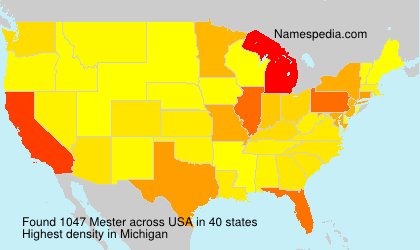 Surname Mester in USA Surname Mester in USA