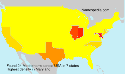 Surname Mesterharm in USA Surname Mesterharm in USA