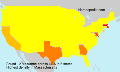 Surname Mesumbe in USA Surname Mesumbe in USA