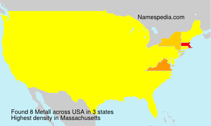 Surname Metall in USA Surname Metall in USA