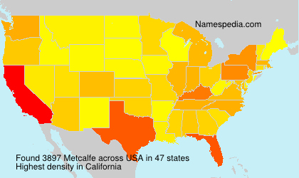 Surname Metcalfe in USA Surname Metcalfe in USA