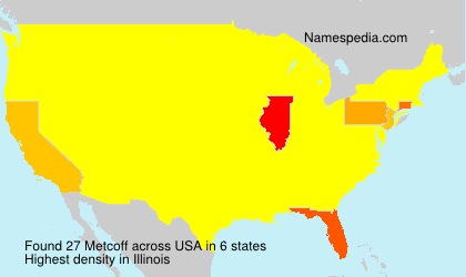 Surname Metcoff in USA Surname Metcoff in USA
