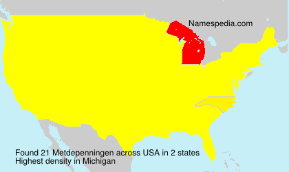 Surname Metdepenningen in USA