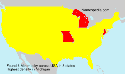 Surname Metenosky in USA Surname Metenosky in USA