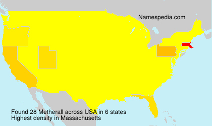 Surname Metherall in USA Surname Metherall in USA