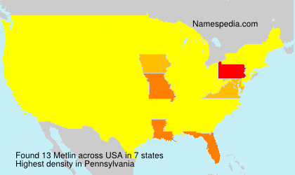 Surname Metlin in USA Surname Metlin in USA