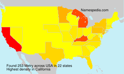 Surname Metry in USA Surname Metry in USA