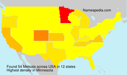Surname Metsala in USA Surname Metsala in USA