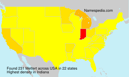 Surname Mettert in USA Surname Mettert in USA