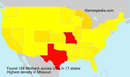 Surname Mettlach in USA