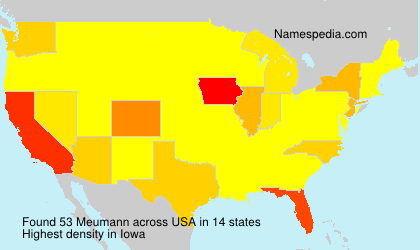 Surname Meumann in USA Surname Meumann in USA