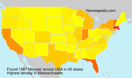 Surname Meunier in USA Surname Meunier in USA