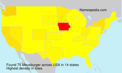 Surname Meusburger in USA Surname Meusburger in USA