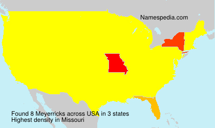 Surname Meyerricks in USA Surname Meyerricks in USA