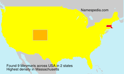 Surname Meymaris in USA
