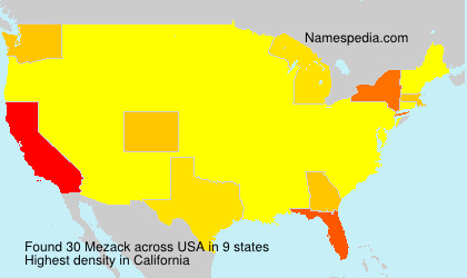 Surname Mezack in USA Surname Mezack in USA