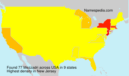 Surname Mezzadri in USA