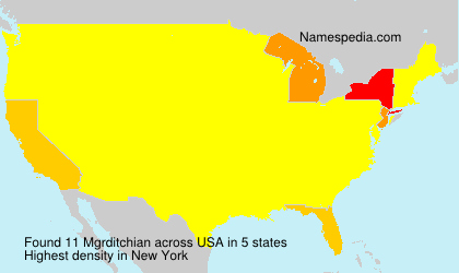 Surname Mgrditchian in USA