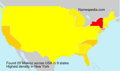 Surname Miakisz in USA