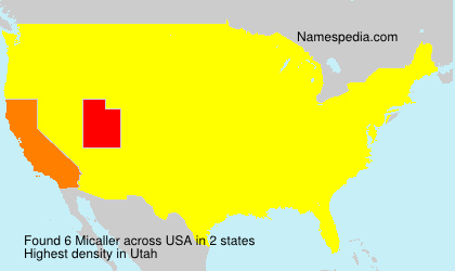 Surname Micaller in USA Surname Micaller in USA
