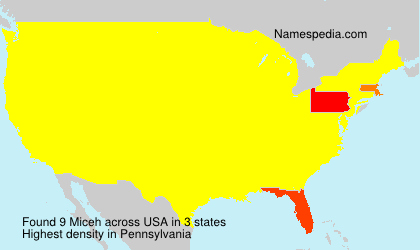 Surname Miceh in USA Surname Miceh in USA