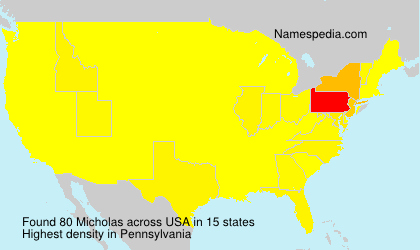 Surname Micholas in USA Surname Micholas in USA