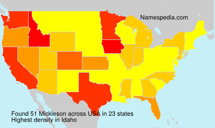 Surname Mickleson in USA Surname Mickleson in USA
