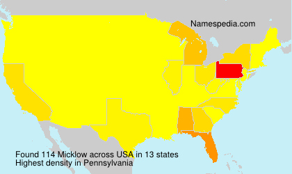 Surname Micklow in USA Surname Micklow in USA