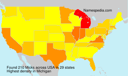 Surname Micks in USA Surname Micks in USA