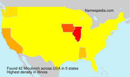 Surname Miculinich in USA Surname Miculinich in USA